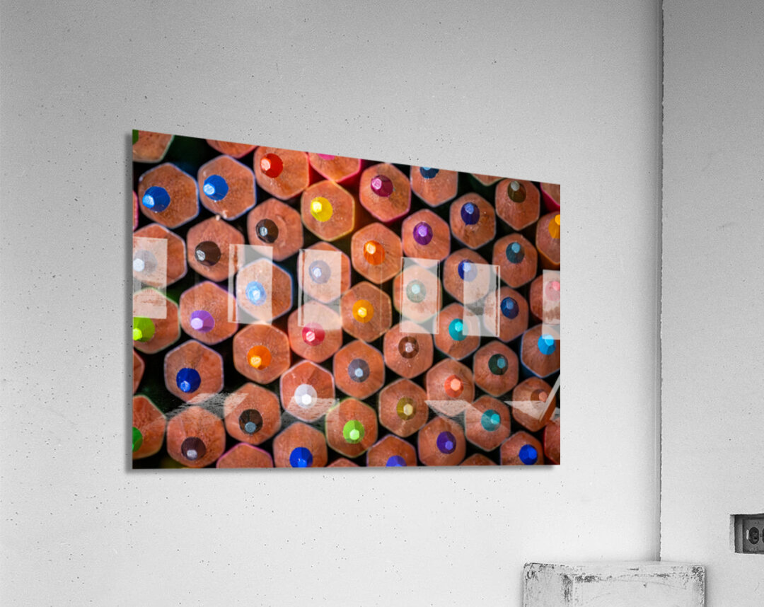 Color Pencils Acrylic Print