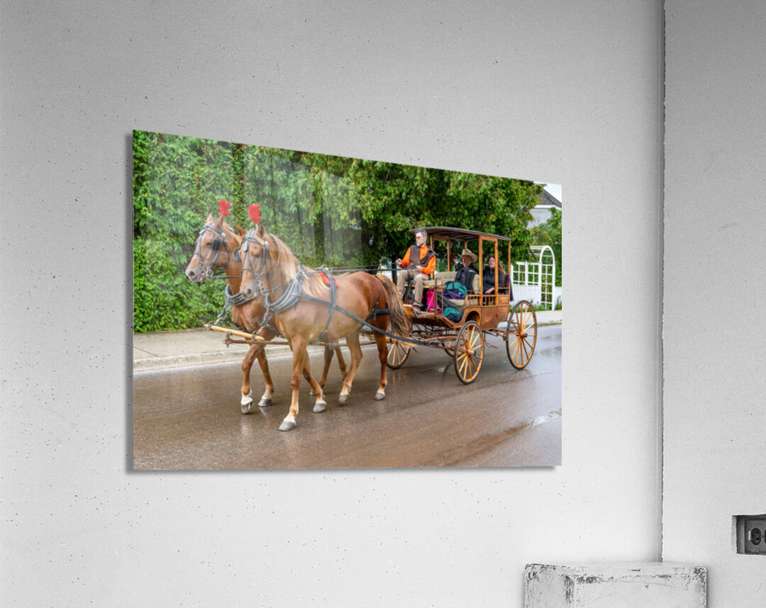 Horse and Carriage on Mackinac Island Acrylic Print