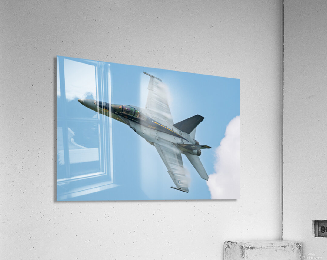 US Navy F-18 Super Hornet tearing through the Sky Acrylic Print