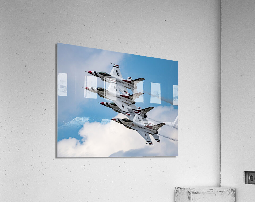 USAF Thunderbirds in their Diamond Formation Acrylic Print
