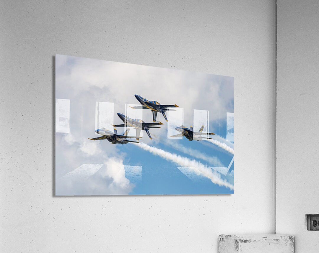 US Navy Blue Angels - Double Farvel Formation Acrylic Print