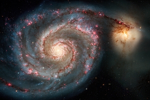 The Whirlpool Galaxy – A Cosmic Dance of Light and Gravity