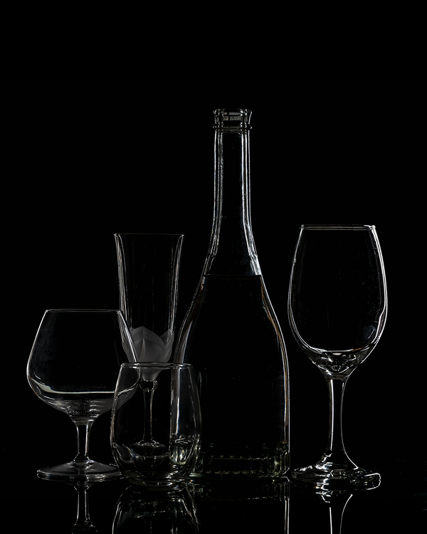 Wine and Glasses Print