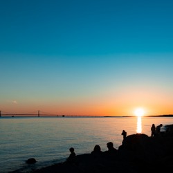 Sunset and the Mackinac Bridge