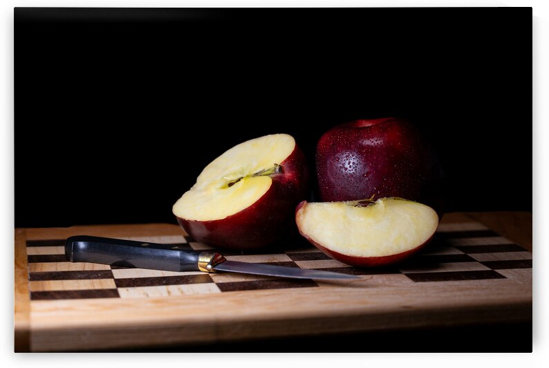 Apples on a Cutting Board by Pisarek Photography