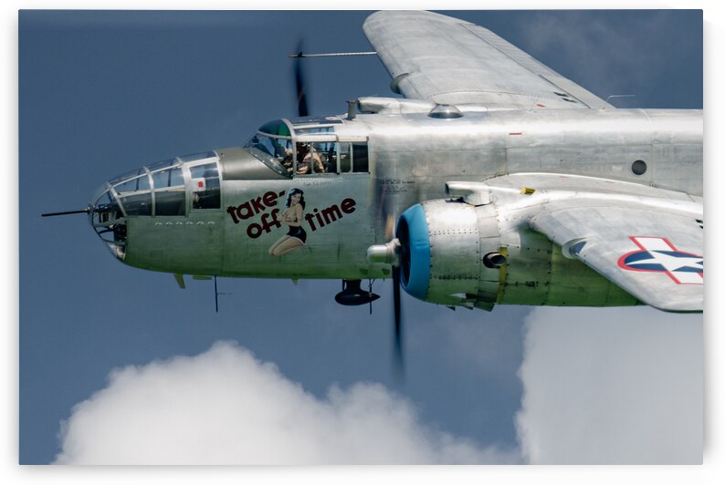 North American Aviation B-25 Mitchell - Take Off Time by Pisarek Photography