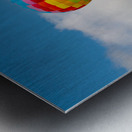 Hot Air Balloon Floating Over the Countryside Metal print