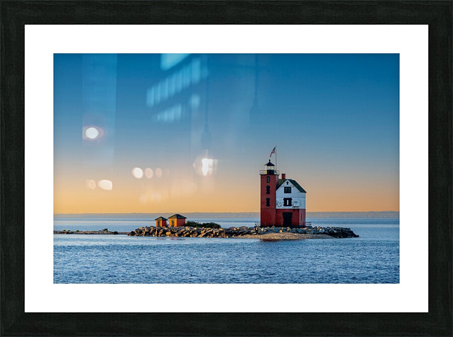 The Lighthouse near Mackinac Island Picture Frame print