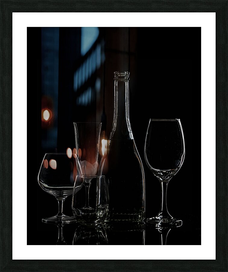 Wine and Glasses Picture Frame print