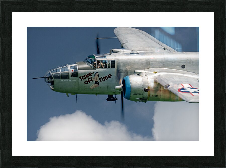 North American Aviation B-25 Mitchell - Take Off Time Picture Frame print