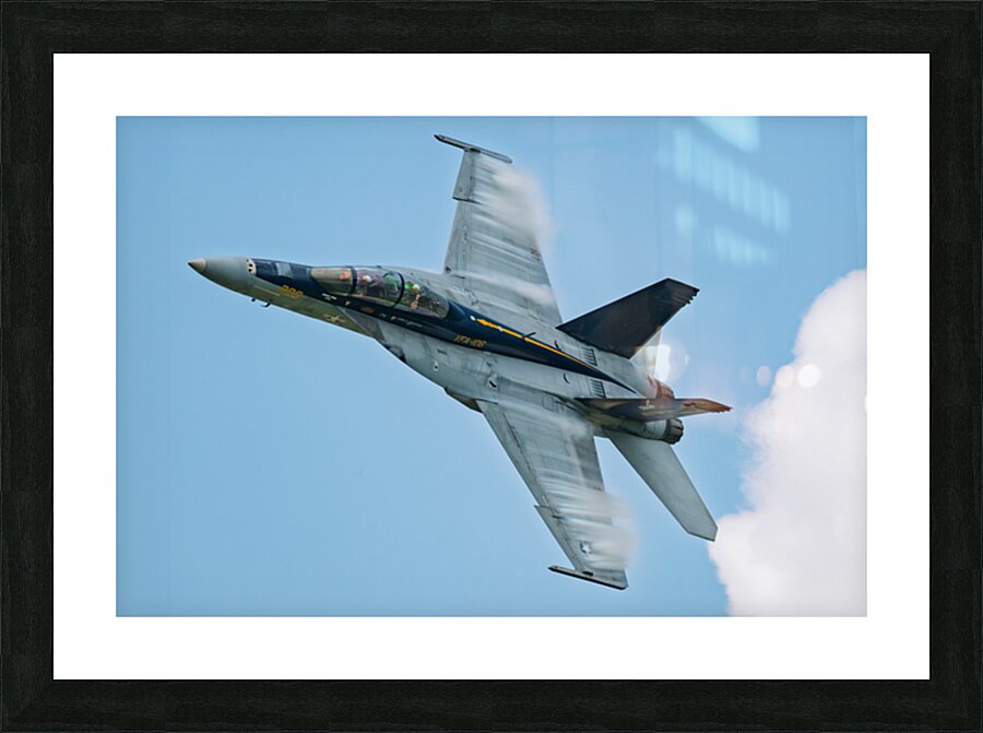 US Navy F-18 Super Hornet tearing through the Sky Picture Frame print