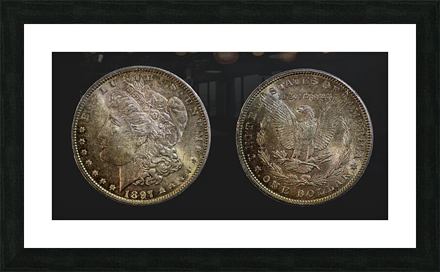 1897 United States Morgan Silver Dollar Picture Frame print