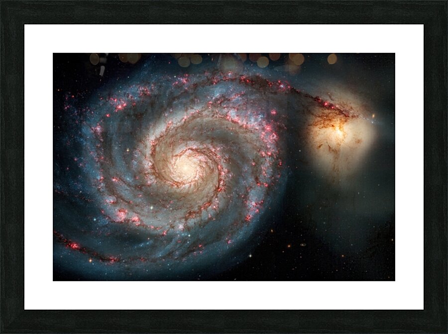 The Whirlpool Galaxy – A Cosmic Dance of Light and Gravity Picture Frame print