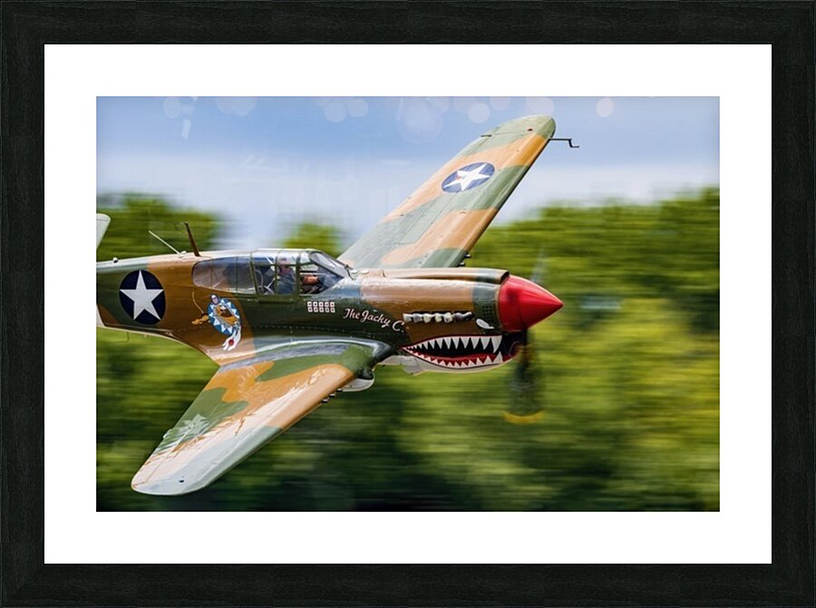 Curtiss P-40 WarHawk High Speed Pass Picture Frame print