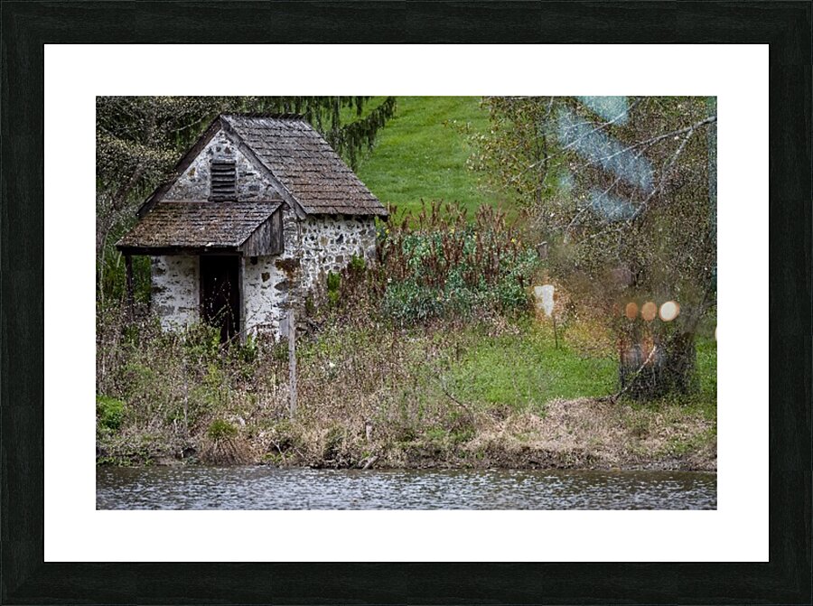 Spring House near the Lake Picture Frame print