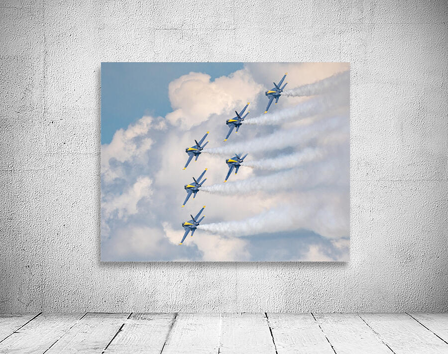 US Navy Blue Angels in the Delta Formation Wall Preview