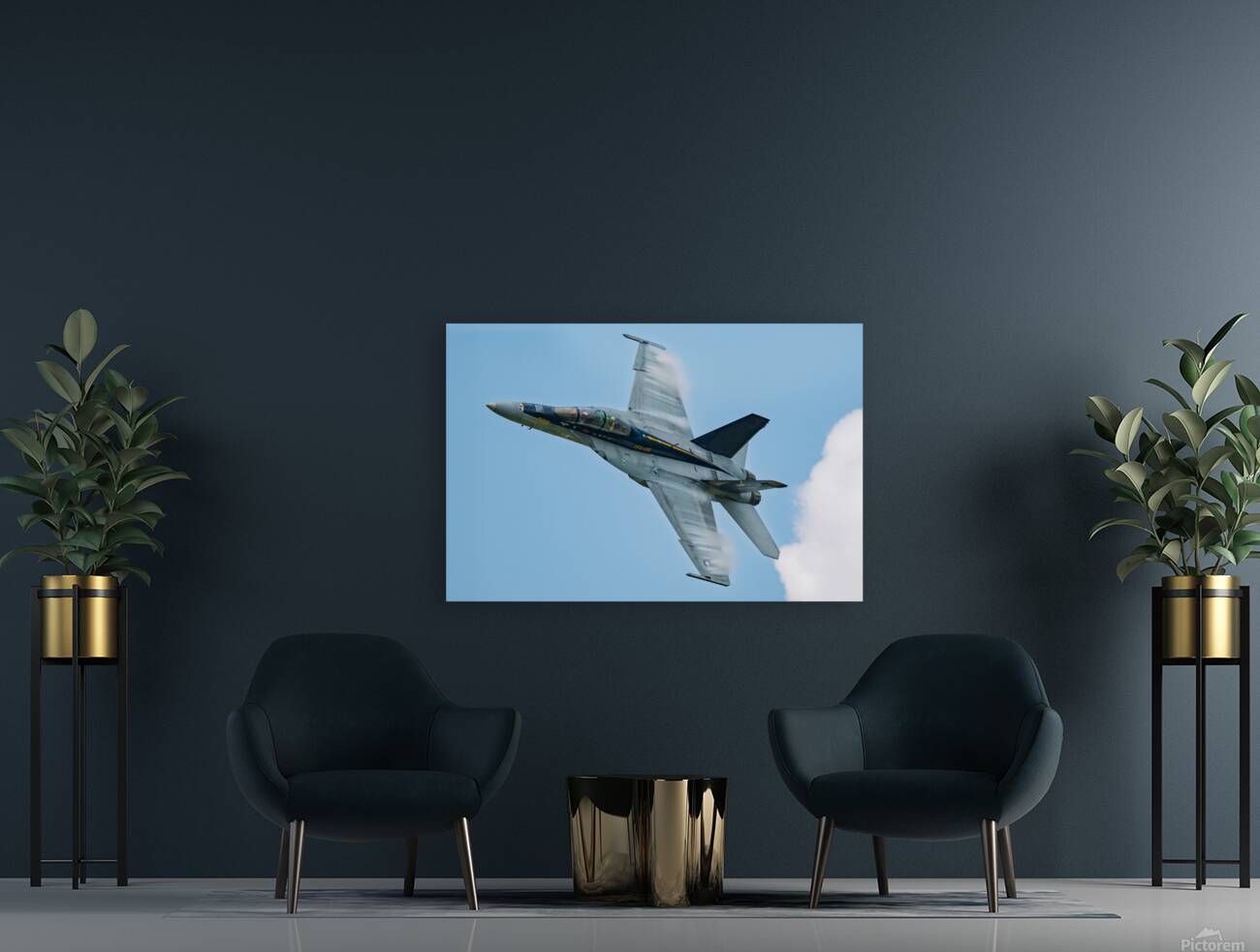US Navy F-18 Super Hornet tearing through the Sky Reproduction
