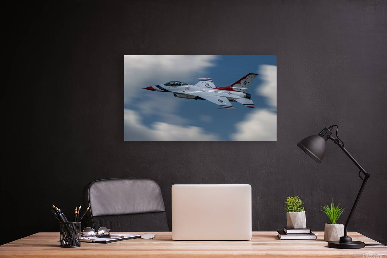 US Air Force F-16 Falcon - Thunderbirds Opposing Solo tears up the sky Reproduction