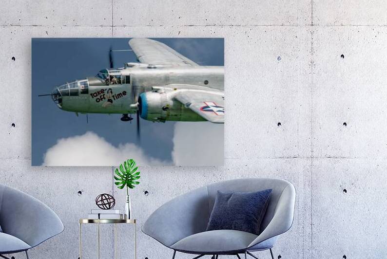 North American Aviation B-25 Mitchell - Take Off Time by Pisarek Photography